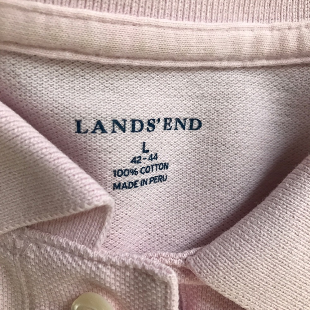 Lands’ End Men’s Mesh Short Sleeve Polo Shirt - Picture 2 of 4
